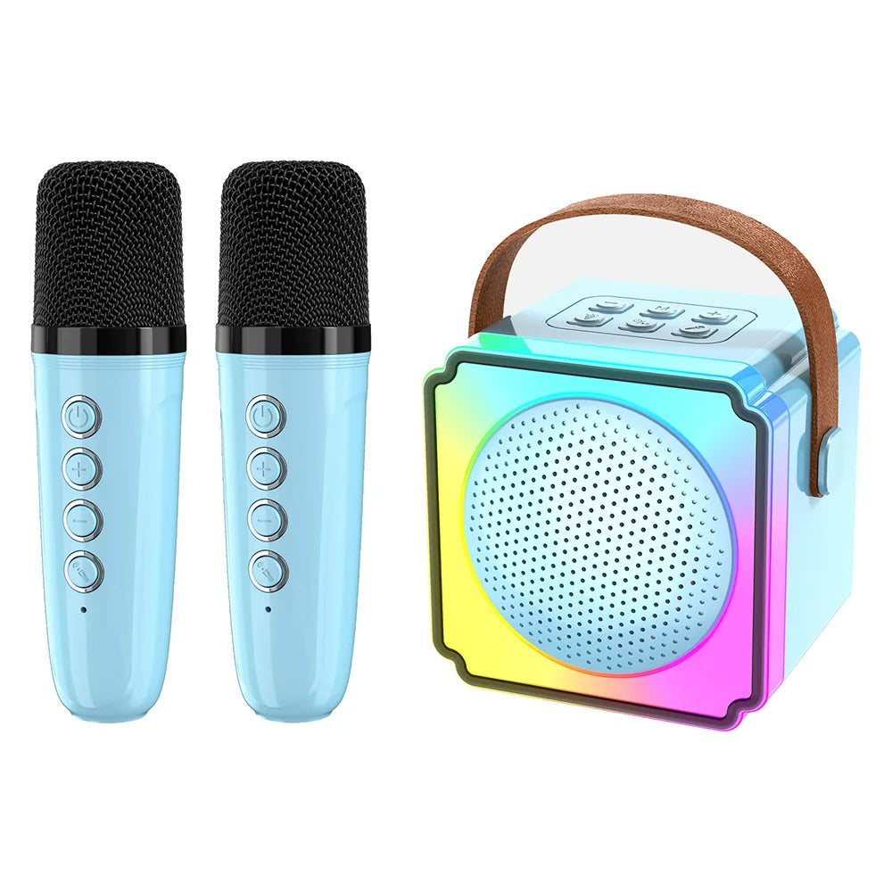 Karaoke Machine voor Kinderen – Draagbare Bluetooth Speaker Inclusief Draadloze Microfoons | Perfect voor Verjaardagen & Feestjes