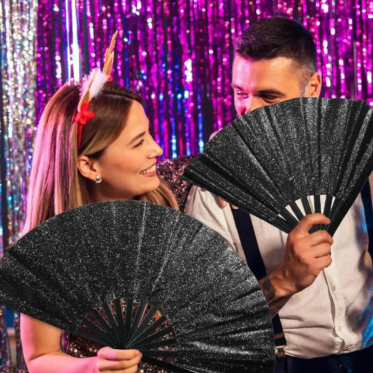 13-Inch Glitter Kung Fu Handwaaier β Traditioneel Bamboeraam met Decoratieve Stof β Opvouwbare Waaier in Chinese Stijl β Voor Feesten
CLACK waaier