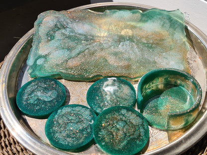 Handgemaakte Epoxy Dienbladen & Onderzetters – Uniek, Luxe & Helemaal op Maat