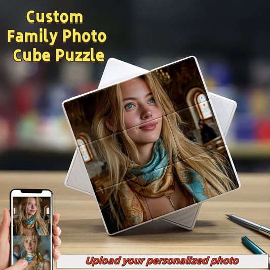 DIY Gepersonaliseerde 3×3 Kubuspuzzel – 1 stuk – Fotopuzzel met eigen Afbeeldingen leuk voor valentijn !