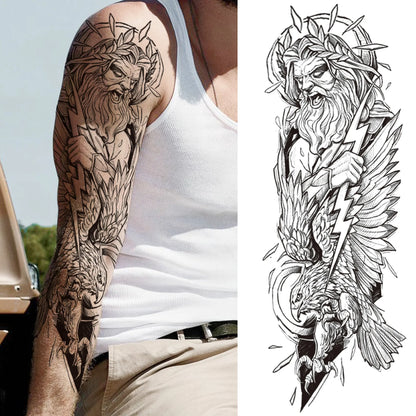 Tijdelijke Tattoo Sleeve – Realistische Full Arm Tattoos voor Mannen & Vrouwen