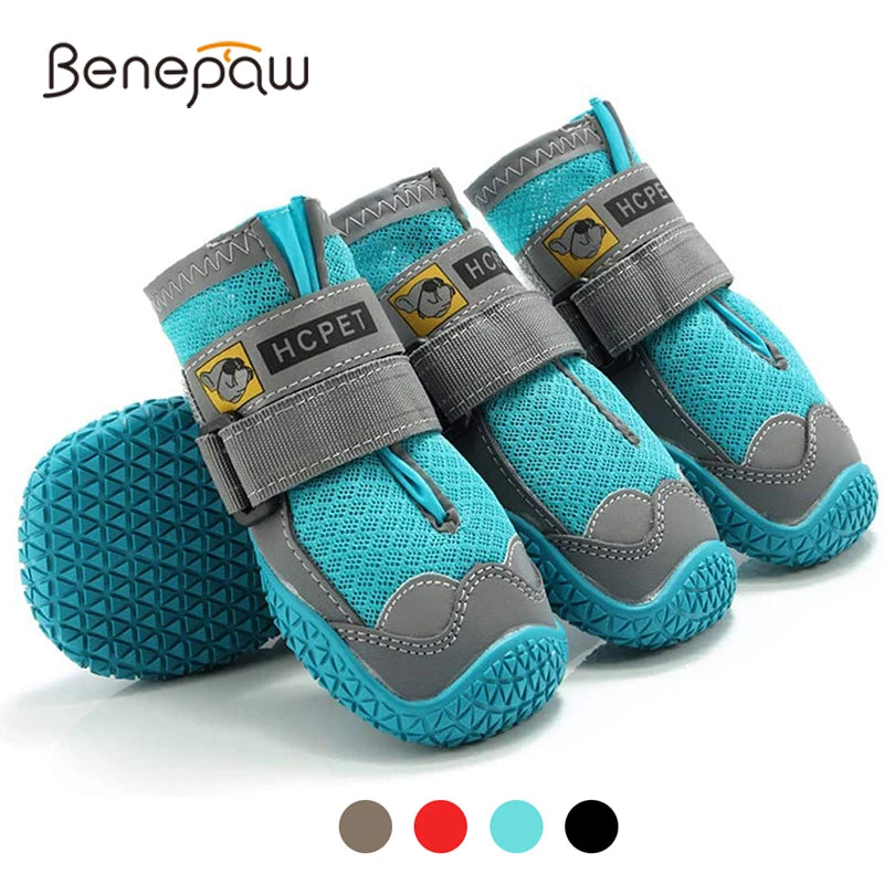 Benepaw Comfortabele Ademende Hondschoentjes – Antislip & Reflecterend!
