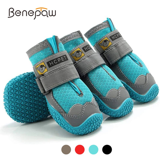 Benepaw Comfortabele Ademende Hondschoentjes – Antislip & Reflecterend!