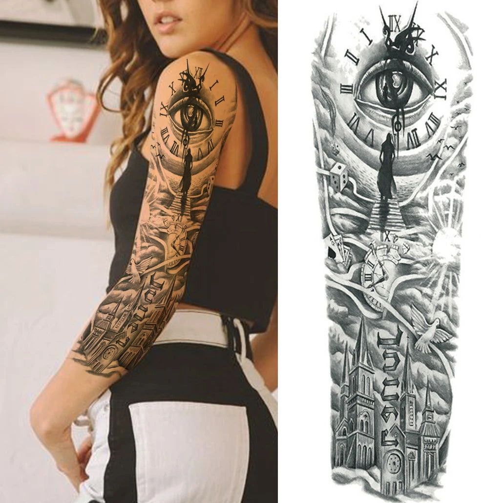 Tijdelijke Tattoo Sleeve – Realistische Full Arm Tattoos voor Mannen & Vrouwen
