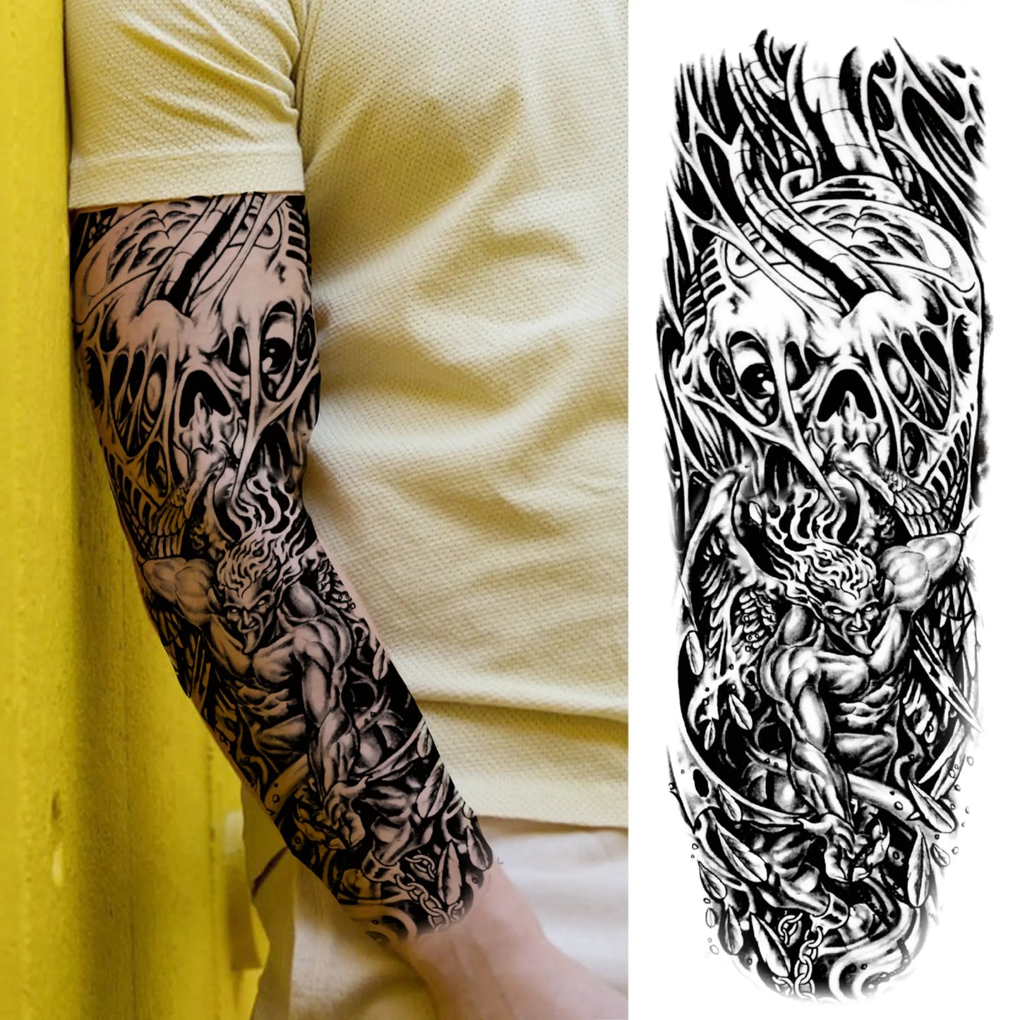 Tijdelijke Tattoo Sleeve – Realistische Full Arm Tattoos voor Mannen & Vrouwen