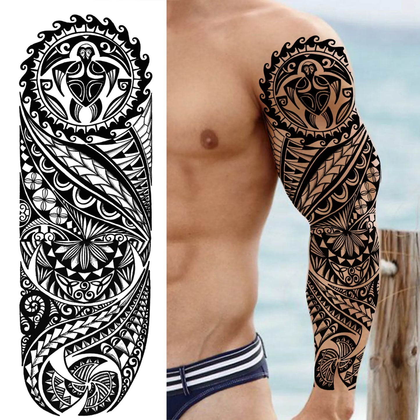 Tijdelijke Tattoo Sleeve – Realistische Full Arm Tattoos voor Mannen & Vrouwen