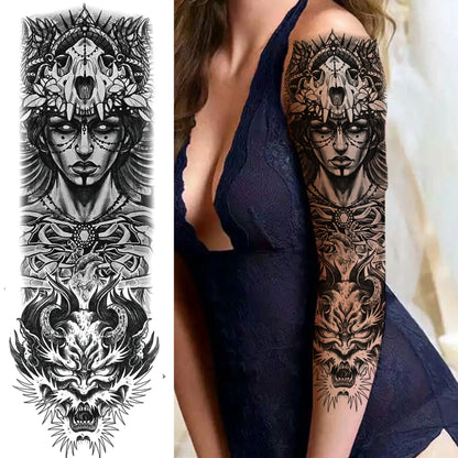 Tijdelijke Tattoo Sleeve – Realistische Full Arm Tattoos voor Mannen & Vrouwen