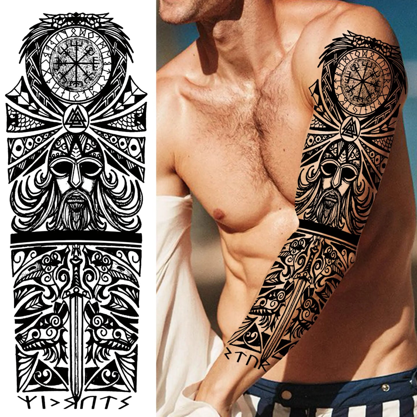 Tijdelijke Tattoo Sleeve – Realistische Full Arm Tattoos voor Mannen & Vrouwen