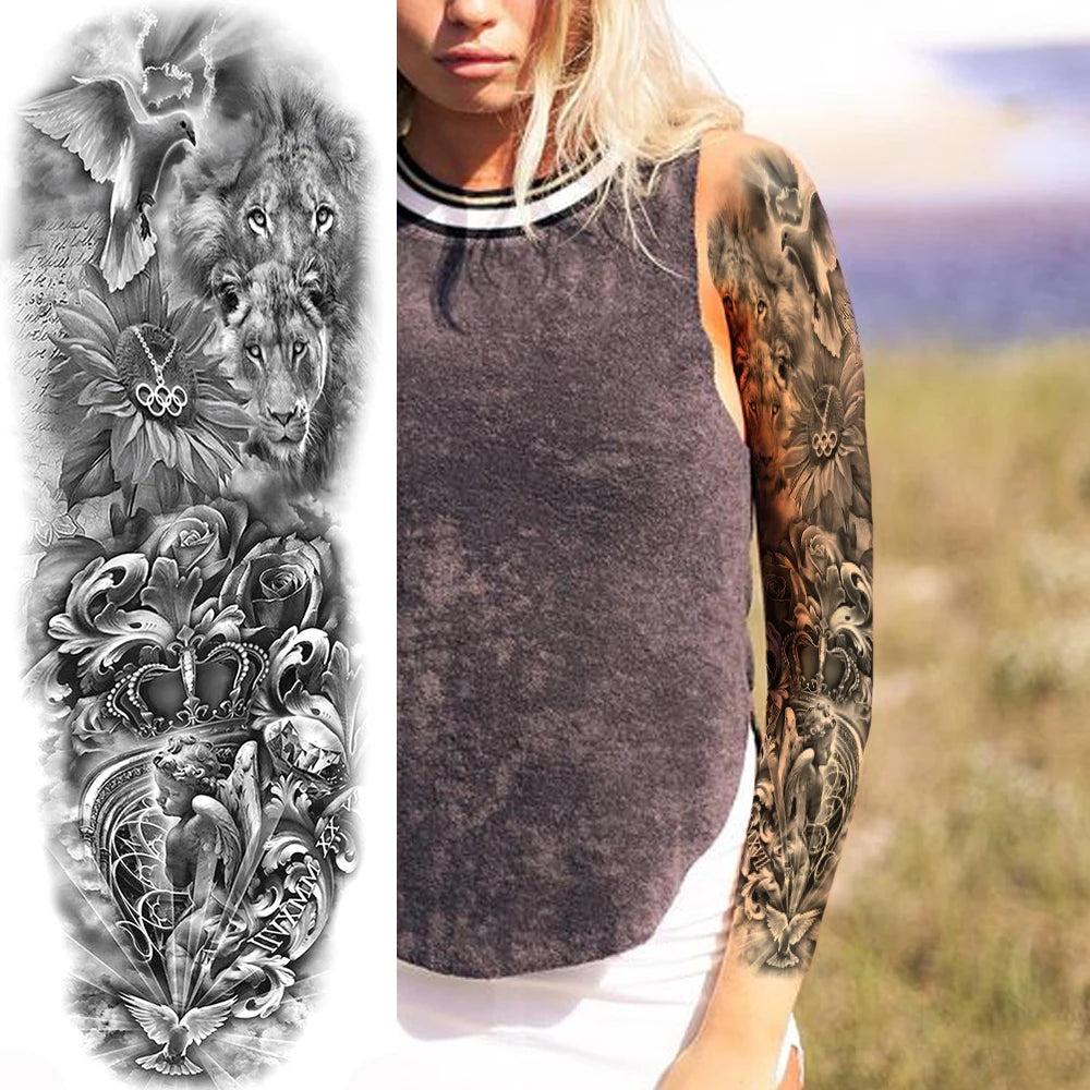 Tijdelijke Tattoo Sleeve – Realistische Full Arm Tattoos voor Mannen & Vrouwen