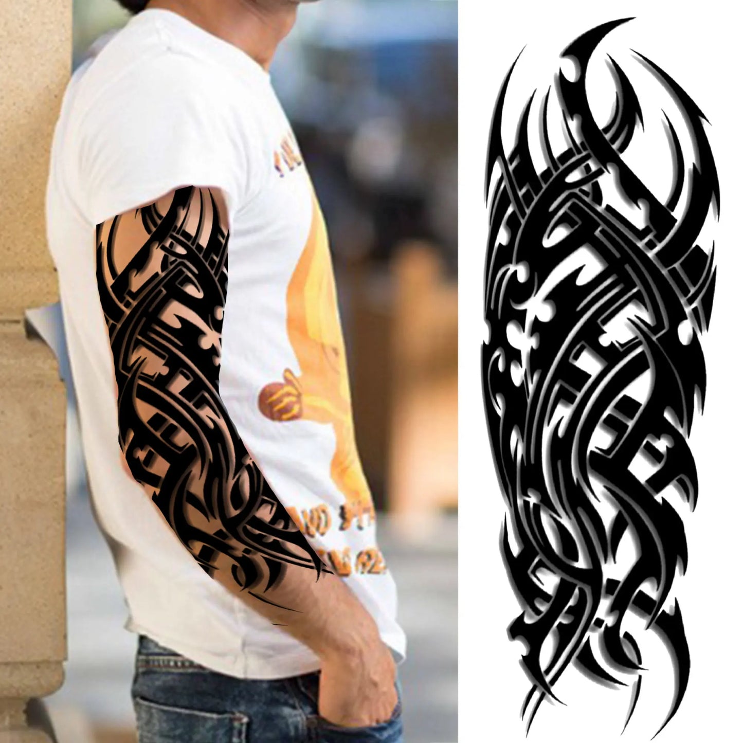 Tijdelijke Tattoo Sleeve – Realistische Full Arm Tattoos voor Mannen & Vrouwen