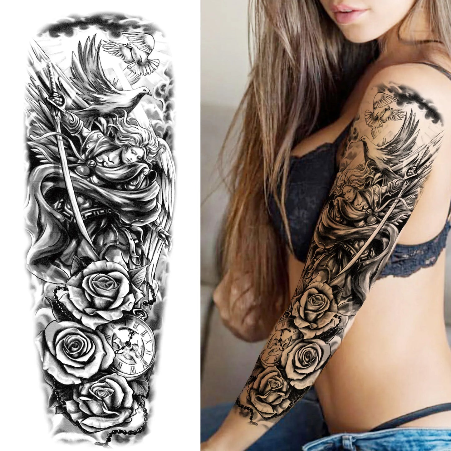 Tijdelijke Tattoo Sleeve – Realistische Full Arm Tattoos voor Mannen & Vrouwen