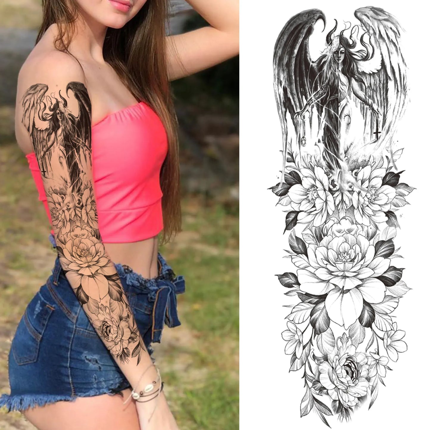 Tijdelijke Tattoo Sleeve – Realistische Full Arm Tattoos voor Mannen & Vrouwen