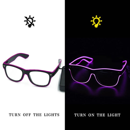 LED Bril – Neon Glow Zonnebril – Helder Verlichte Feestbril – Knipperende EL-draad Bril – Lichtgevende Gafas – Origineel Geschenk