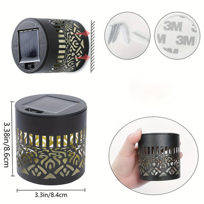 1/2 stuks Solar Schuttinglampen – Sfeervolle LED Buitenverlichting Uitsnij-design | Voor Tuin, Terras, Schutting & Trapverlichting