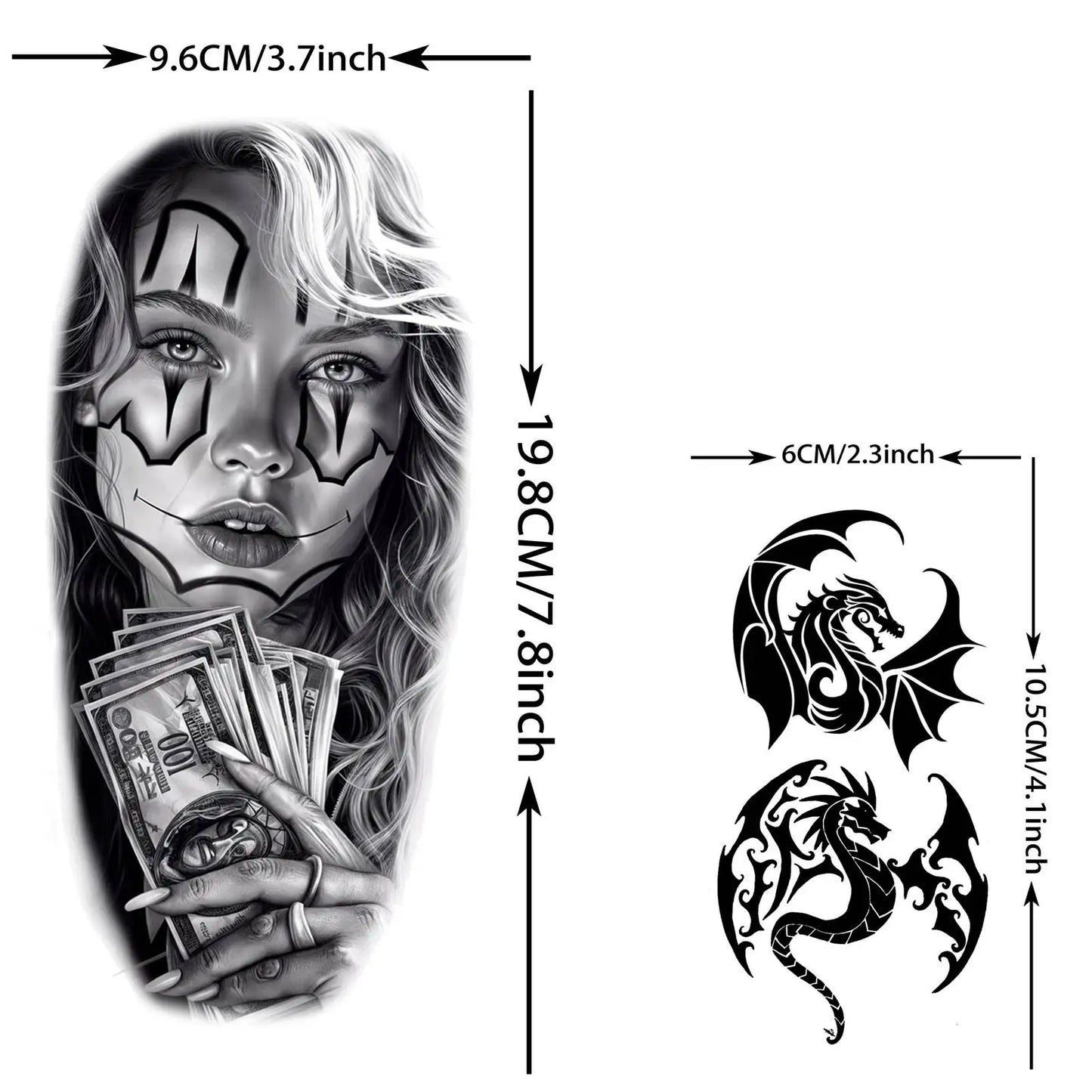 70x Chicano-Style Tijdelijke Tattoos – Stoere & Realistische Tattoo Stickers!