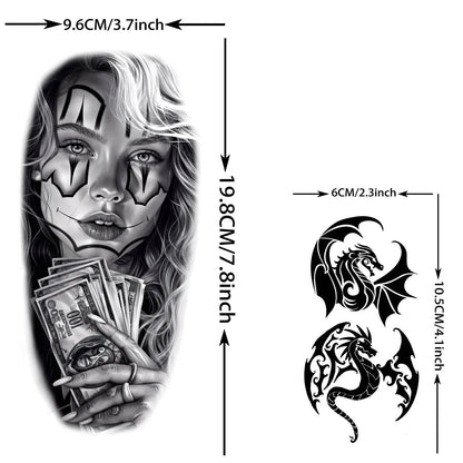 70x Chicano-Style Tijdelijke Tattoos – Stoere & Realistische Tattoo Stickers!