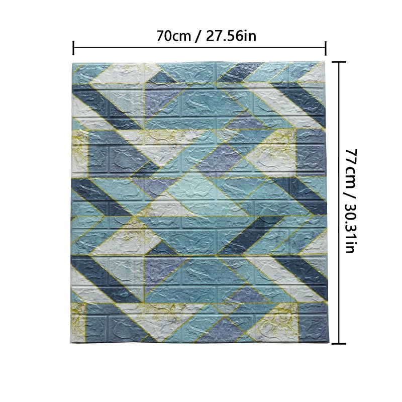 Set van 1-10 Stuks 70x77 cm 3D Zelfklevend Behang – Bakstenen Muurstickers – Woondecoratie – DIY Slaapkamer Behang