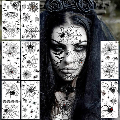 4x Horror Gezichtstattoos – Stikmond, Zombie & Monster Looks!