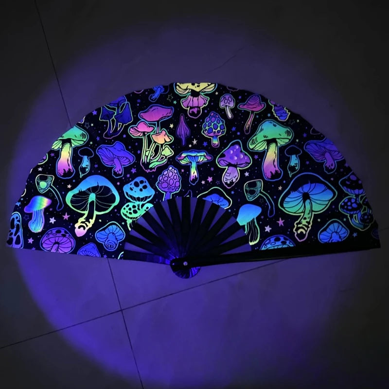Kung Fu Waaier met UV-inkjetprint en Fluorescerend Effect – Perfect voor Feesten & Cadeaus