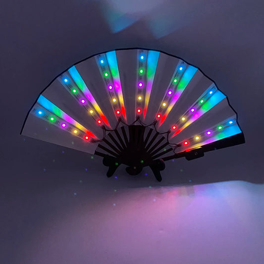 13 inch Oplaadbare LED Waaier – Kleurrijk, Opvallend & Perfect voor Feestjes!