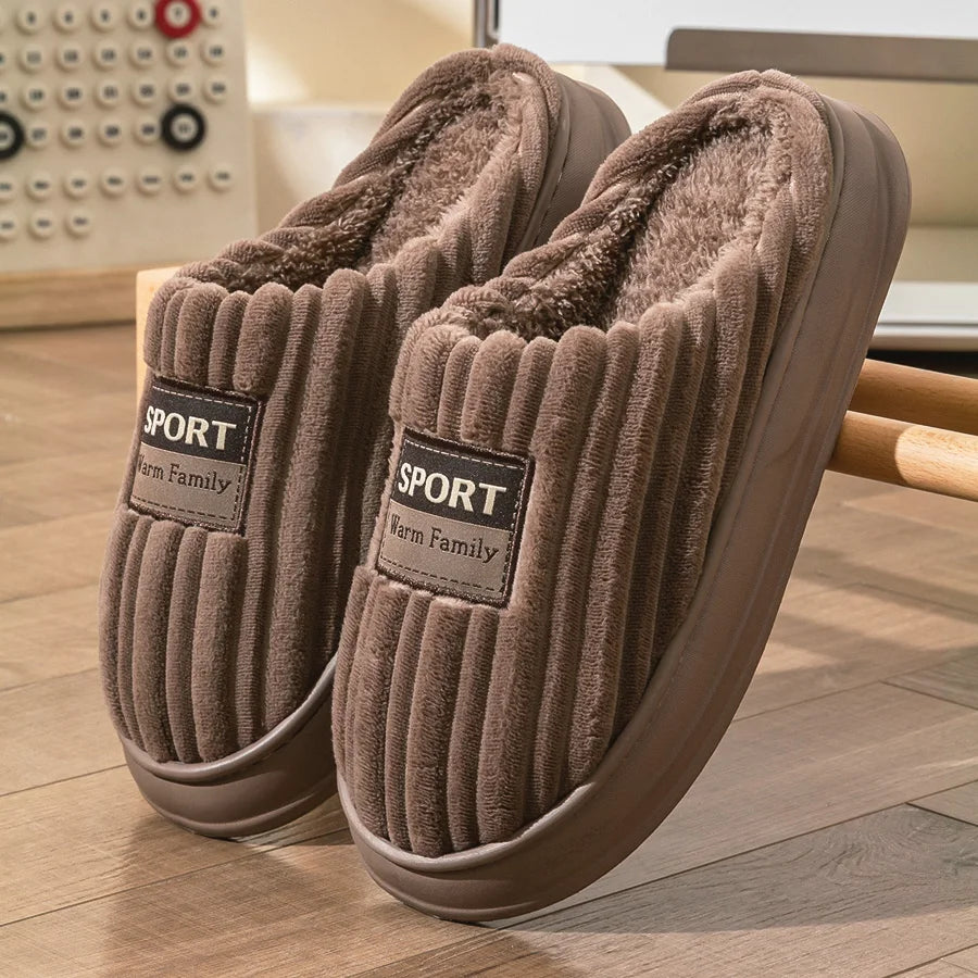 Pmoiste Luxe Herenpantoffels – Warm, Zacht & Comfortabel voor de Winter