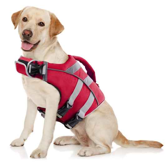 Veilig & Stijlvol het Water Op: Premium Waterdicht Honden Reddingsvest  Met Reflecterende Strips & Extra Stevige Handgreep