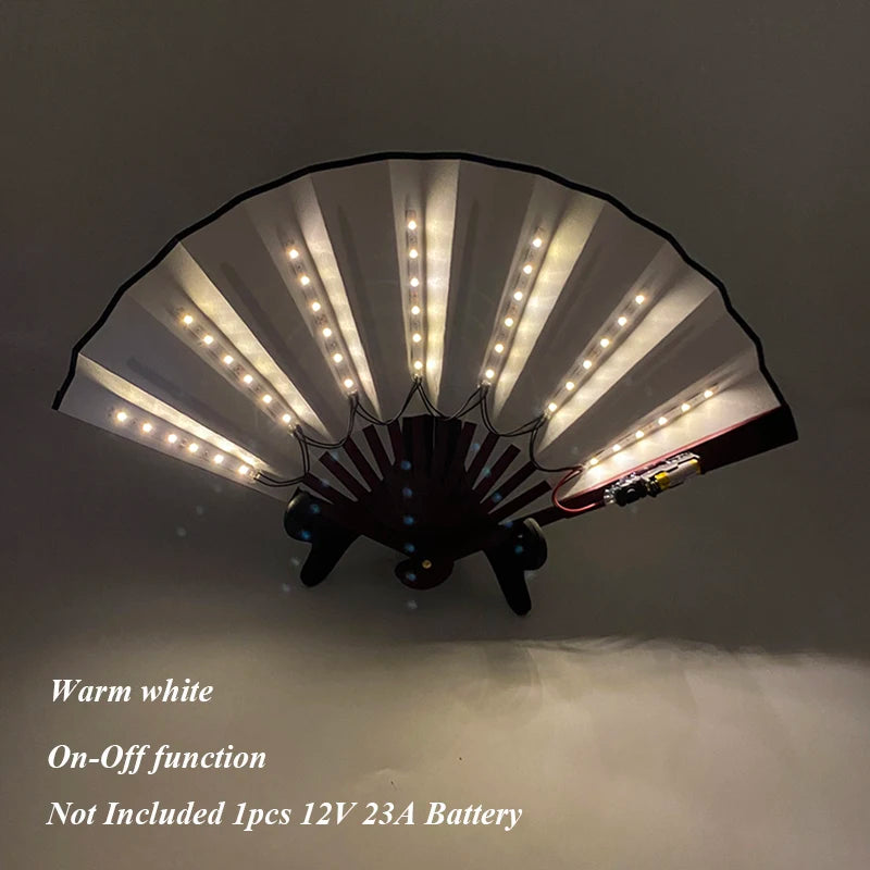 13 inch Oplaadbare LED Waaier – Kleurrijk, Opvallend & Perfect voor Feestjes!