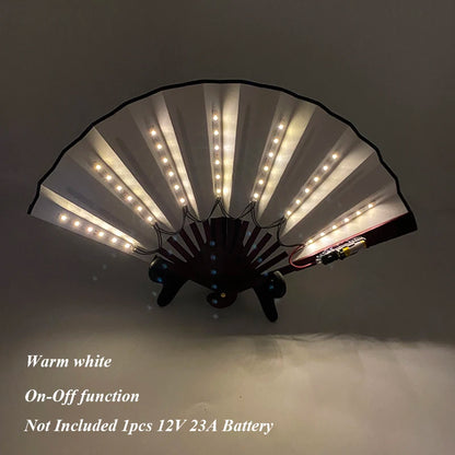 13 inch Oplaadbare LED Waaier – Kleurrijk, Opvallend & Perfect voor Feestjes!