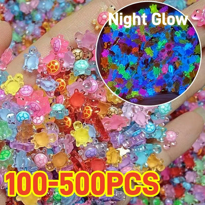 Mini Resin Schildpad Figuren – Gloeien in het Donker voor Mini Landschappen