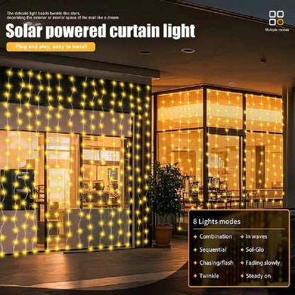 Solar Slingerlicht – 8 Modi, Zonnestroom, Perfect voor Tuin & Feest