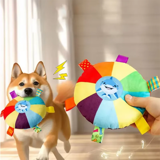 Pluche hotdog hondenspeeltje met belletje – cartoon speelgoed – geschikt voor puppy’s en kleine honden – ondersteunt kauwen en tandenknarsen – slijtvast en bijtbestendig huisdierspeelgoed