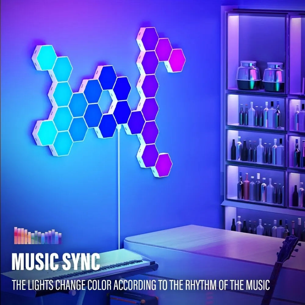 Slimme RGB Hexagon Wandlamp – Modulaire LED Panelen met Muzieksynchronisatie & App-bediening | DIY Lichtdecoratie voor Gaming Room of Slaapkamer

Maak van elke muur een echte eyecatcher met deze intelligente RGB hexagon wan