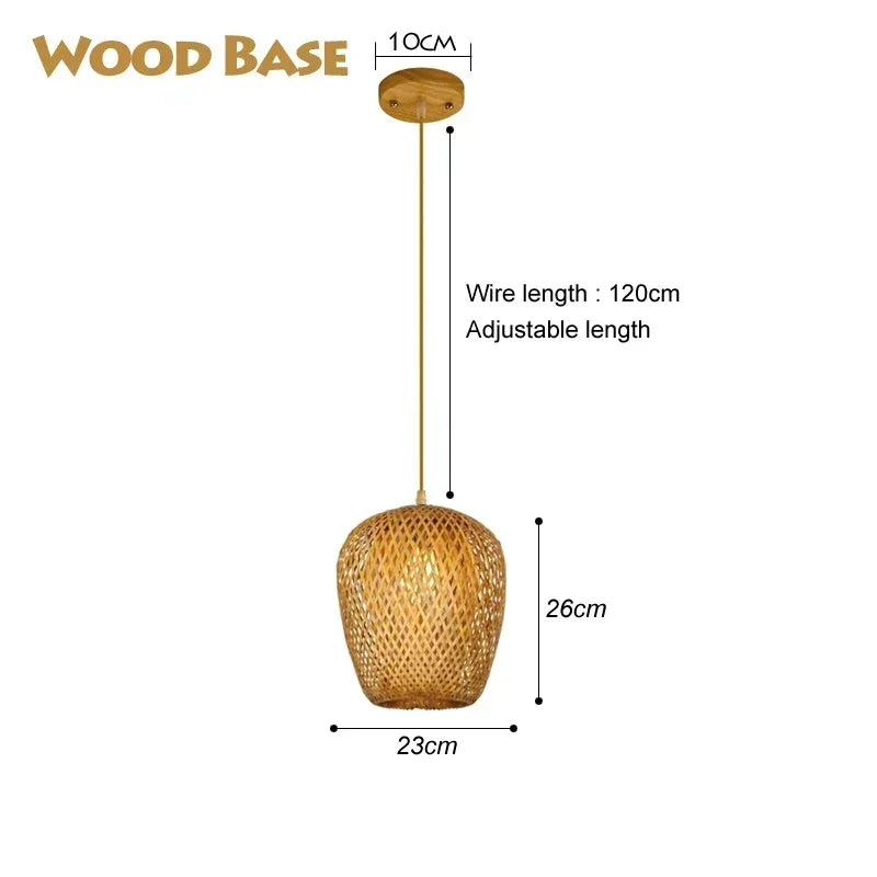 Bamboe Hanglamp – Handgevlochten Rotan Plafondlamp | Natuurlijke Sfeerverlichting voor Woonkamer, Eetkamer of Slaapkamer

Breng warmte en karakter in je interieur met deze prachtige handgemaakte bamboe hanglamp. De gevlocht