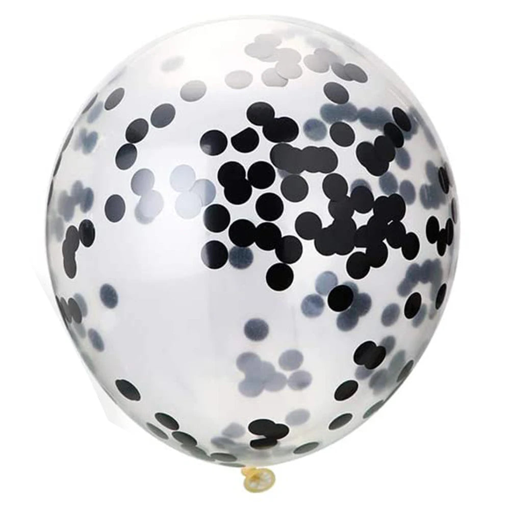 10/20 stuks Gouden Confetti Ballonnen – 12 inch – Zwart, Goud & Transparant met Glitters – Voor bruiloft, afstuderen, verjaardag of feestdecoratie
