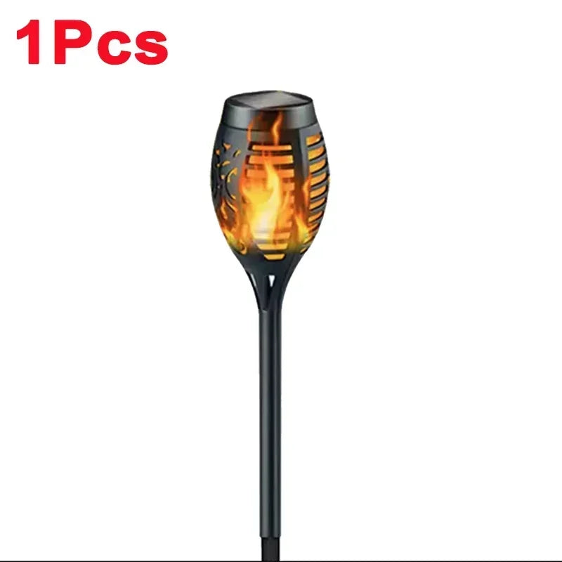 Solar Flame Torch Light – 1/2/4/6/8/10/12 stuks  Waterdichte Tuinfakkels met Realistisch Vlameffect | Voor Tuin, Pad & Terras