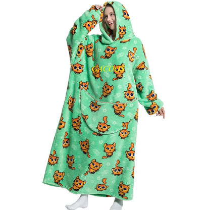 Extra Lange Hoodie Deken – Oversized Sherpa TV Blanket

Pluche Fleece | Winter Warm | Familie Matching Outfits | Avocado & Dino Designs