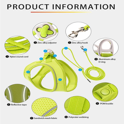 Hondentuigje met Lijn – Verstelbaar en Reflecterend – Voor Kleine en Middelgrote Honden
Comfortabel tuigje voor puppy’s, katten, chihuahua’s, yorkies en andere kleine hondenrassen. Ideaal voor wandelingen buitenshuis.