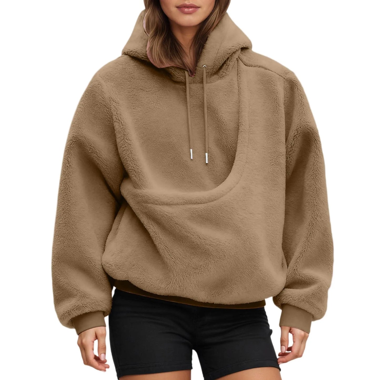 Fleece Hoodie met Huisdierzak – Warm, Zacht & Perfect voor Dierenliefhebbers 🐾