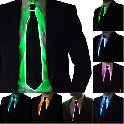 Lichtgevende LED-Neon Stropdas voor Mannen – Perfect voor Feest, Festival & Halloween!