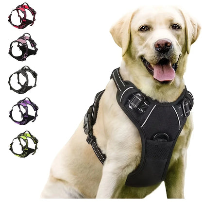 Anti-Trek Hondentuig – Voor Grote Honden – Reflecterend, Voorclip & Stevige Handgreep – Gemakkelijk te Beheersen bij Wandelingen

Stevig en comfortabel hondentuig met voorclip en handgreep voor optimale controle. Reflec