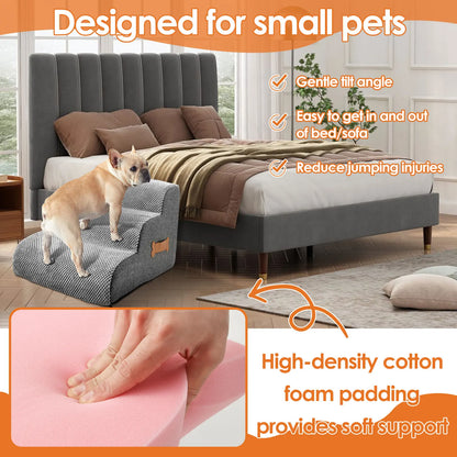 2/3 Trapjes voor Honden en Katten – Ananasfluweel, Antislip & Zachte Sponsvulling
Veilige Pet Steps voor Kleine Honden, Puppy’s en Katten