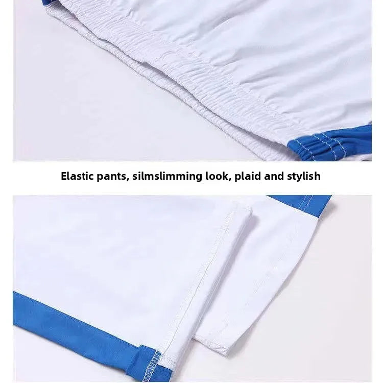 White Casual Sports Pants for Men And Women Summer Square Dance Straight Leg School Pants Large Size Leisure Sports Trousers