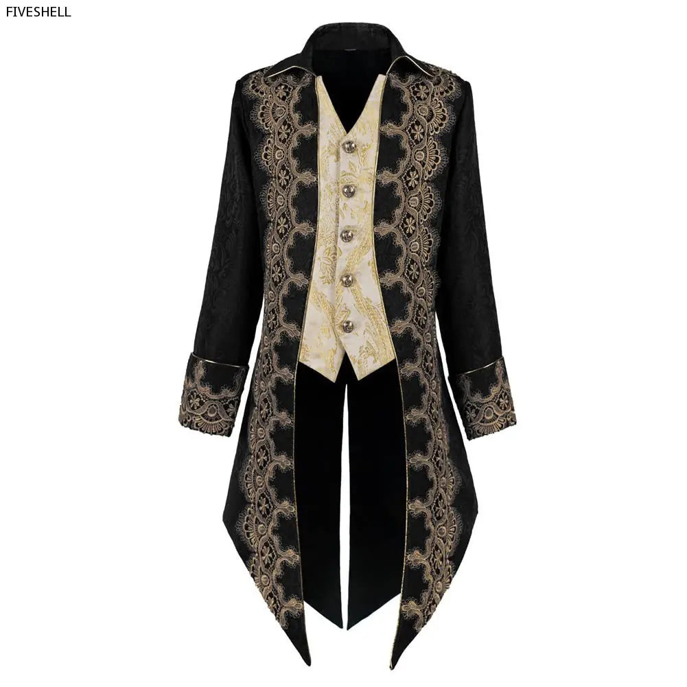 Heren Steampunk Gotisch Victoriaans Jasje – Vintage Paarse Fluwelen Staartjas – Middeleeuwse Frock Coat – Uniform Renaissance Kostuum – Maat S tm XXXL