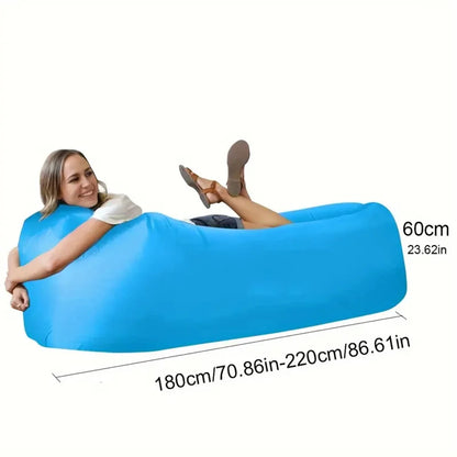 Opblaasbare Lounger Luchtbank Hangmat – Opblaasbare Bank voor Camping – Luchtstoel voor Buiten, Strand, Wandelen, Picknicks, Muziekfestivals