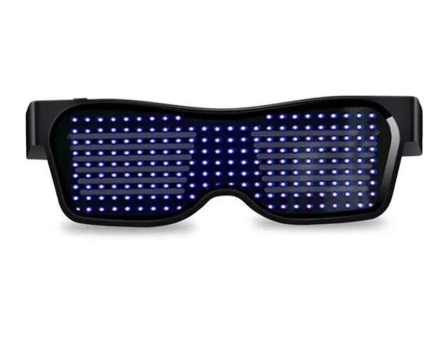 Bluetooth LED Bril – Multilingual & DIY Tekst

RGB/Mono Kleuren | Glow Party Glasses voor Halloween, Rave & Festivals