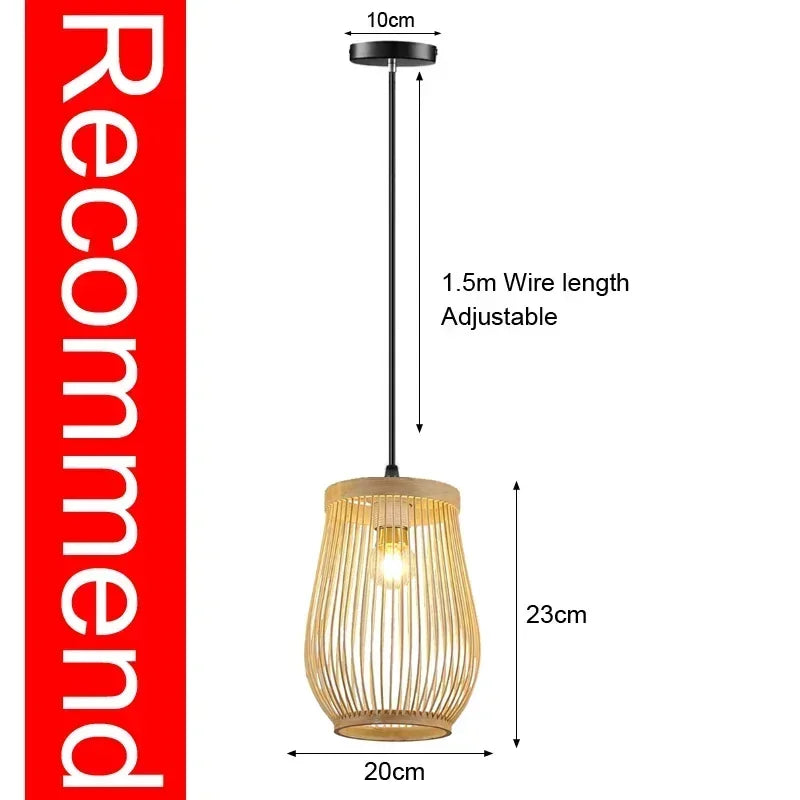 Bamboe Hanglamp – Handgevlochten Rotan Plafondlamp | Natuurlijke Sfeerverlichting voor Woonkamer, Eetkamer of Slaapkamer

Breng warmte en karakter in je interieur met deze prachtige handgemaakte bamboe hanglamp. De gevlocht