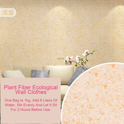 Ecologische Muurcoating van Plantaardige Vezels

Duurzame Wandbekleding | Vloeibare Muursticker | Naadloze Muurafwerking voor Thuis & Interieurdecoratie