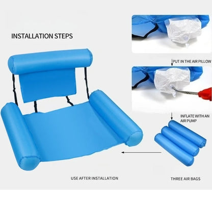 1 stuk opblaasbaar luchtbed 100×120 cm – voor waterpret, zwembad hangmat, lounge stoel, watersport & strandaccessoire