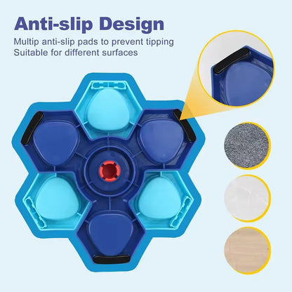 Interactieve slowfeeder voerbak – duurzaam latex – puzzelbord voor honden en katten – anti-verveling huisdierspeelgoed – helpt schrokken voorkomen – IQ-training en voerbak in één