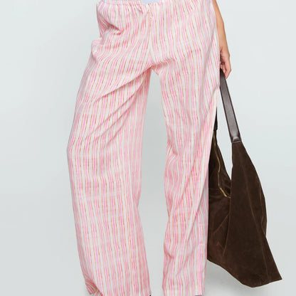 Dames Broek met Strepen – Casual, Comfortabel & Los Model  Elastische Taille | Perfect voor Zomer, Vakantie & Dagelijks Gebruik